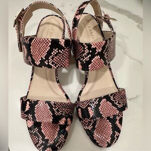 Cole Haan Women's Pink Snake Print Sandals